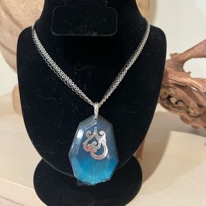 BRIGHTON Shimmer Shell Teal Reversible Necklace